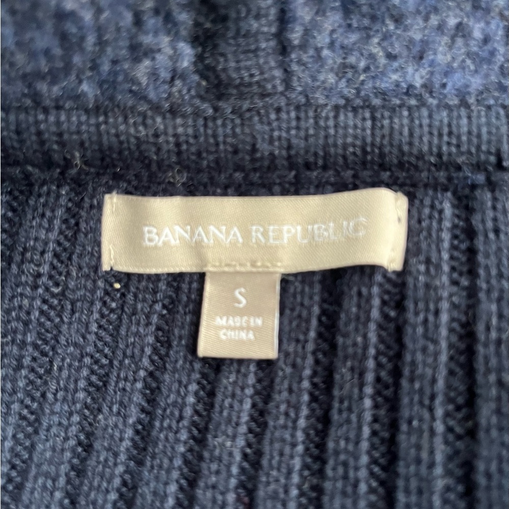 NEW Banana Republic Womens Zip Up Navy Sweater Vest - Picture 3 of 6